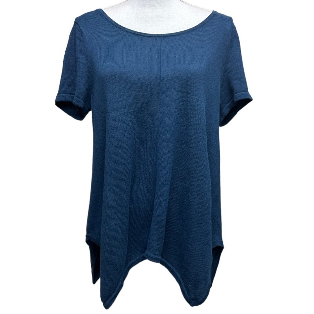 Lauren Ralph‎ Lauren Linen & Cotton Blend Handkerchief Hem Sweater Plus Size XL